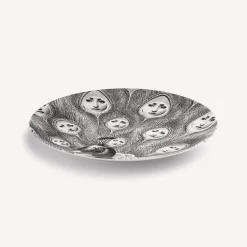 Animals<Fornasetti Wall Plate Tema E Variazioni N.259 White/Black