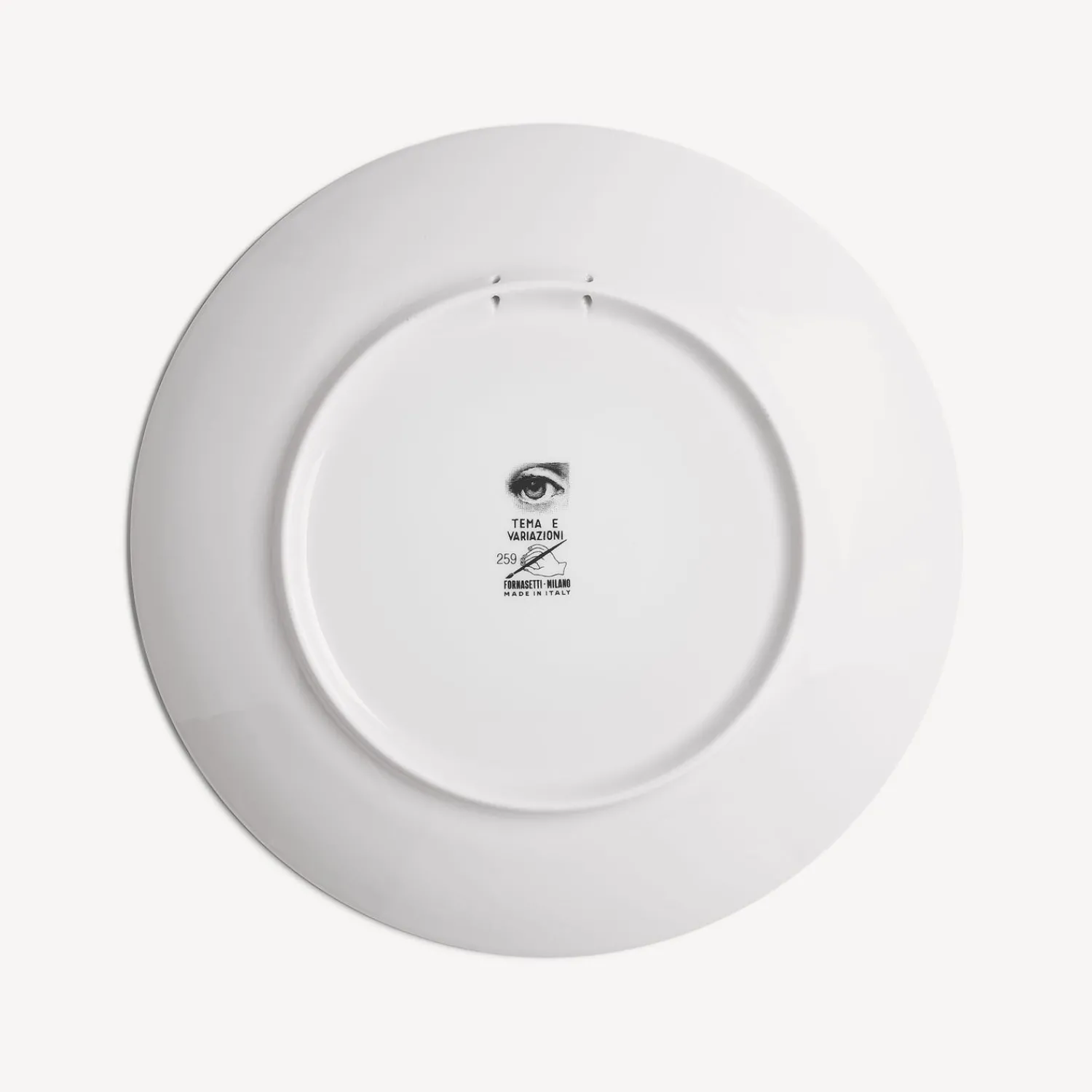 Animals<Fornasetti Wall Plate Tema E Variazioni N.259 White/Black
