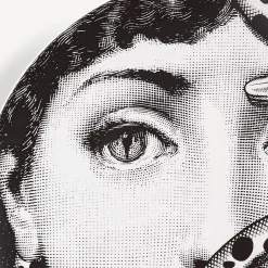 Animals<Fornasetti Wall Plate Tema E Variazioni N.383 White/Black