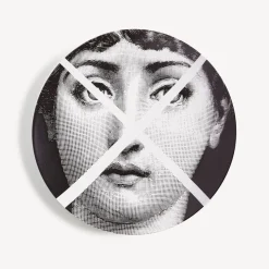 Fragment<Fornasetti Wall Plate Tema E Variazioni N.30 White/Black