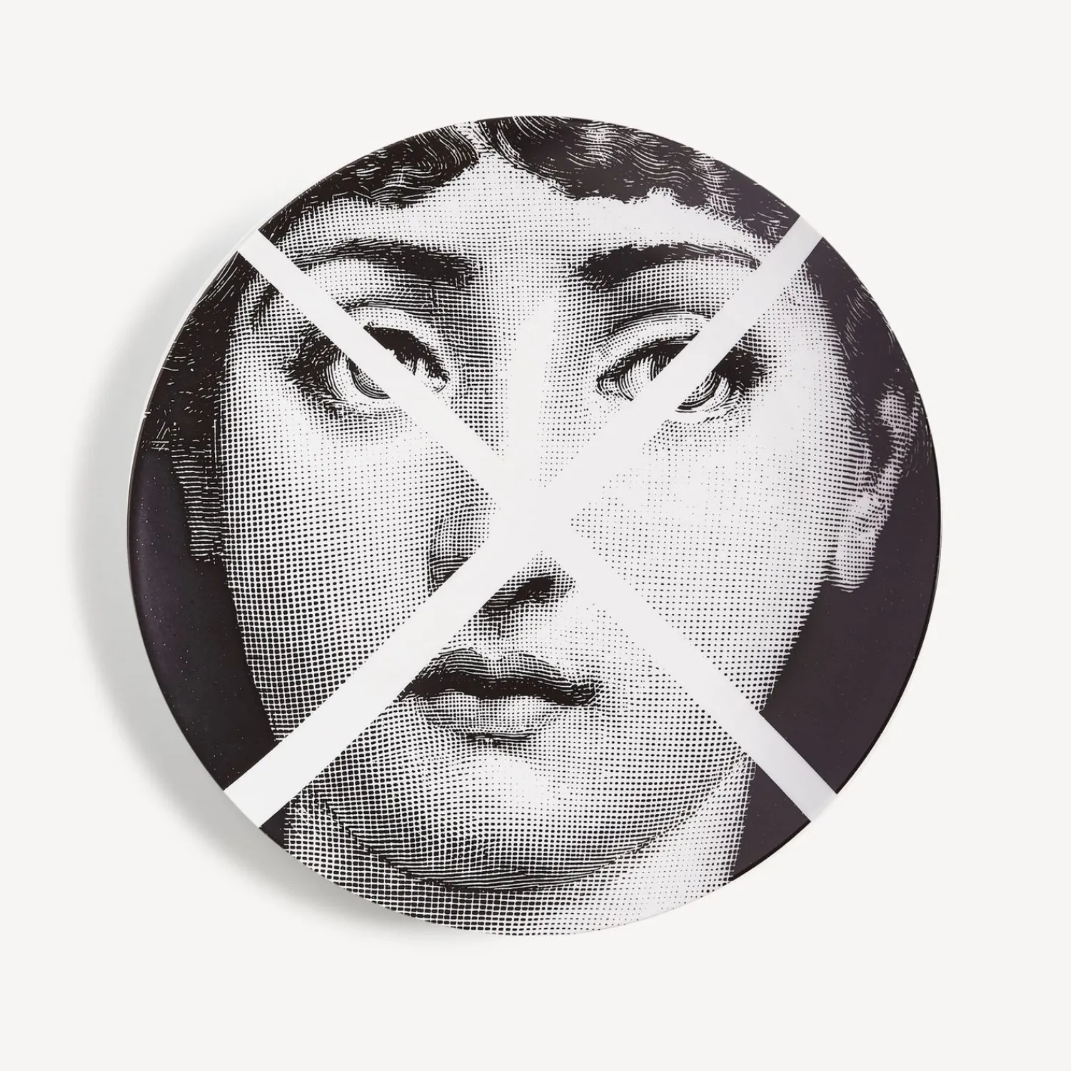 Fragment<Fornasetti Wall Plate Tema E Variazioni N.30 White/Black