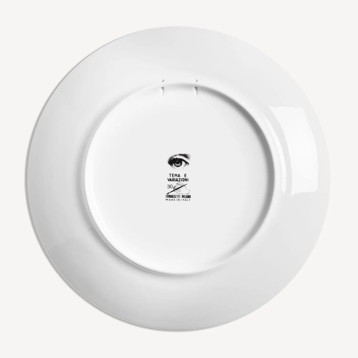 Fragment<Fornasetti Wall Plate Tema E Variazioni N.30 White/Black