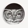 Animals<Fornasetti Wall Plate Tema E Variazioni N.105 White/Black
