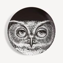 Animals<Fornasetti Wall Plate Tema E Variazioni N.105 White/Black