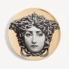 Antiquity<Fornasetti Wall Plate Tema E Variazioni N.217 White/Black/Gold