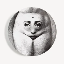 Anatomical Drawings<Fornasetti Wall Plate Tema E Variazioni N.281 White/Black