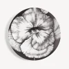 Flowers<Fornasetti Wall Plate Tema E Variazioni N.92 White/Black