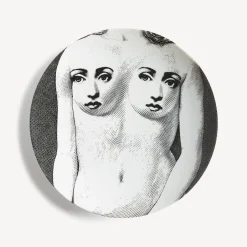 Anatomical Drawings<Fornasetti Wall Plate Tema E Variazioni N.307 White/Black