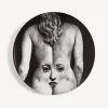 Anatomical Drawings<Fornasetti Wall Plate Tema E Variazioni N.300 White/Black