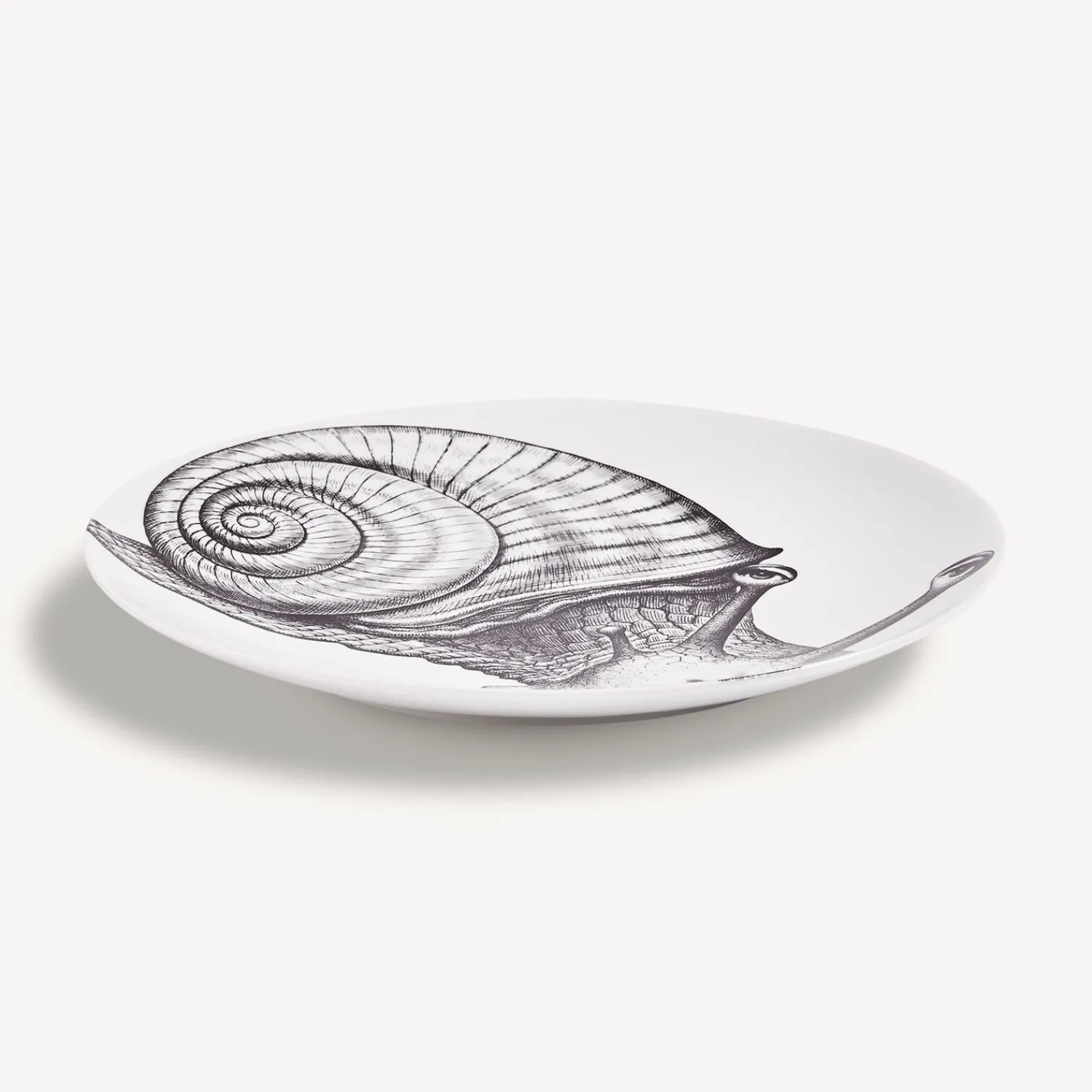 Animals<Fornasetti Wall Plate Tema E Variazioni N.260 White/Black