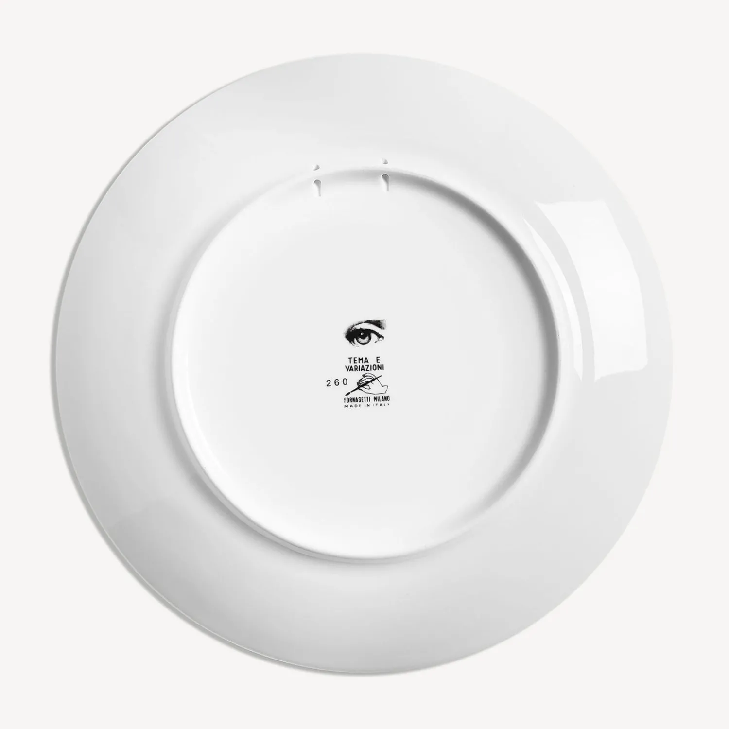 Animals<Fornasetti Wall Plate Tema E Variazioni N.260 White/Black