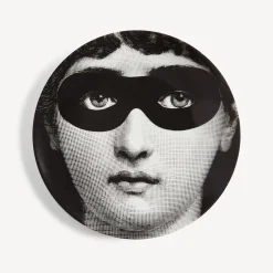 Occhi<Fornasetti Wall Plate Tema E Variazioni N.22 White/Black