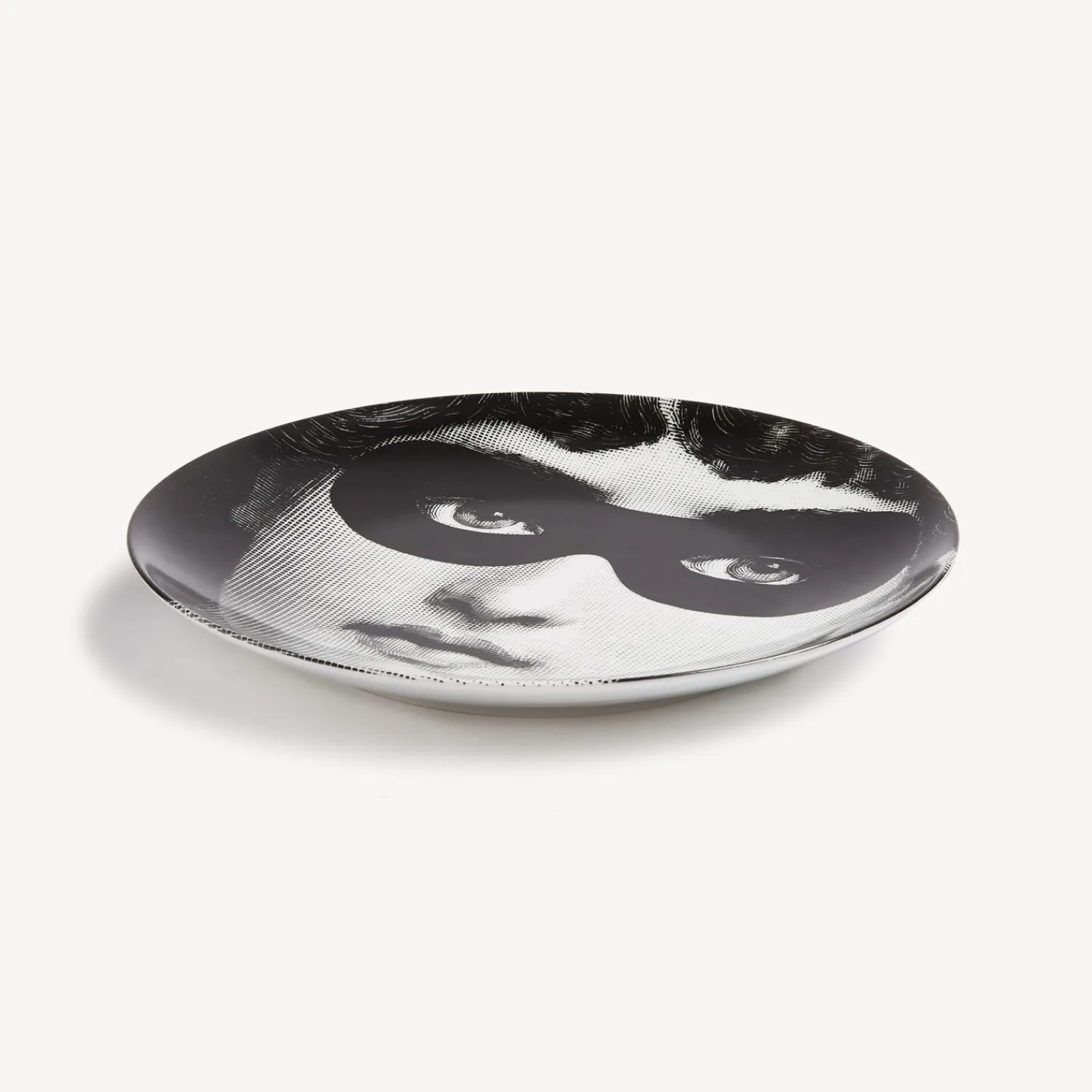 Occhi<Fornasetti Wall Plate Tema E Variazioni N.22 White/Black
