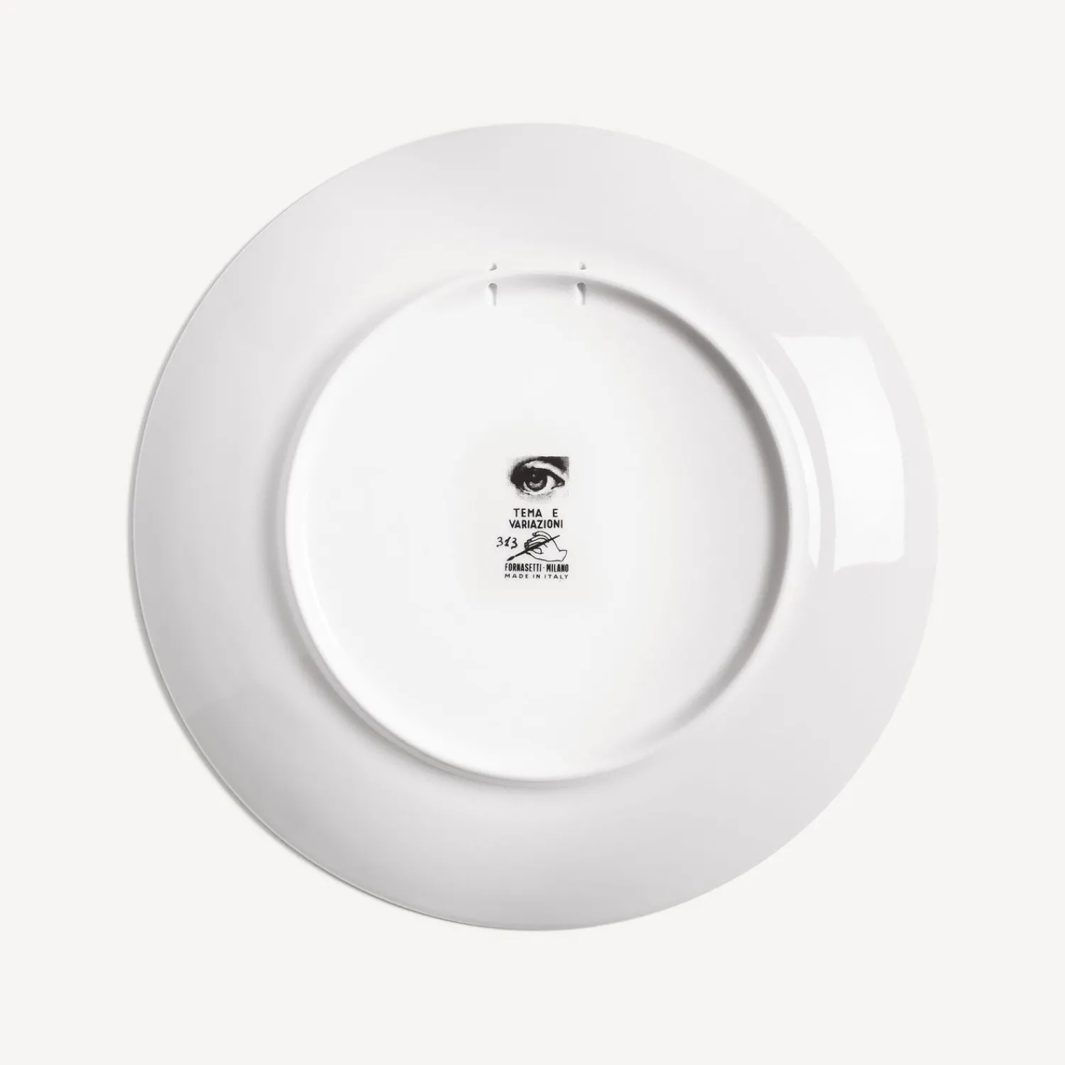 Soli<Fornasetti Wall Plate Tema E Variazioni N.313 White/Black