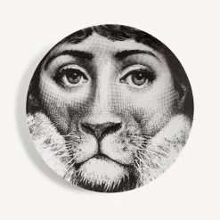 Animals<Fornasetti Wall Plate Tema E Variazioni N.143 White/Black