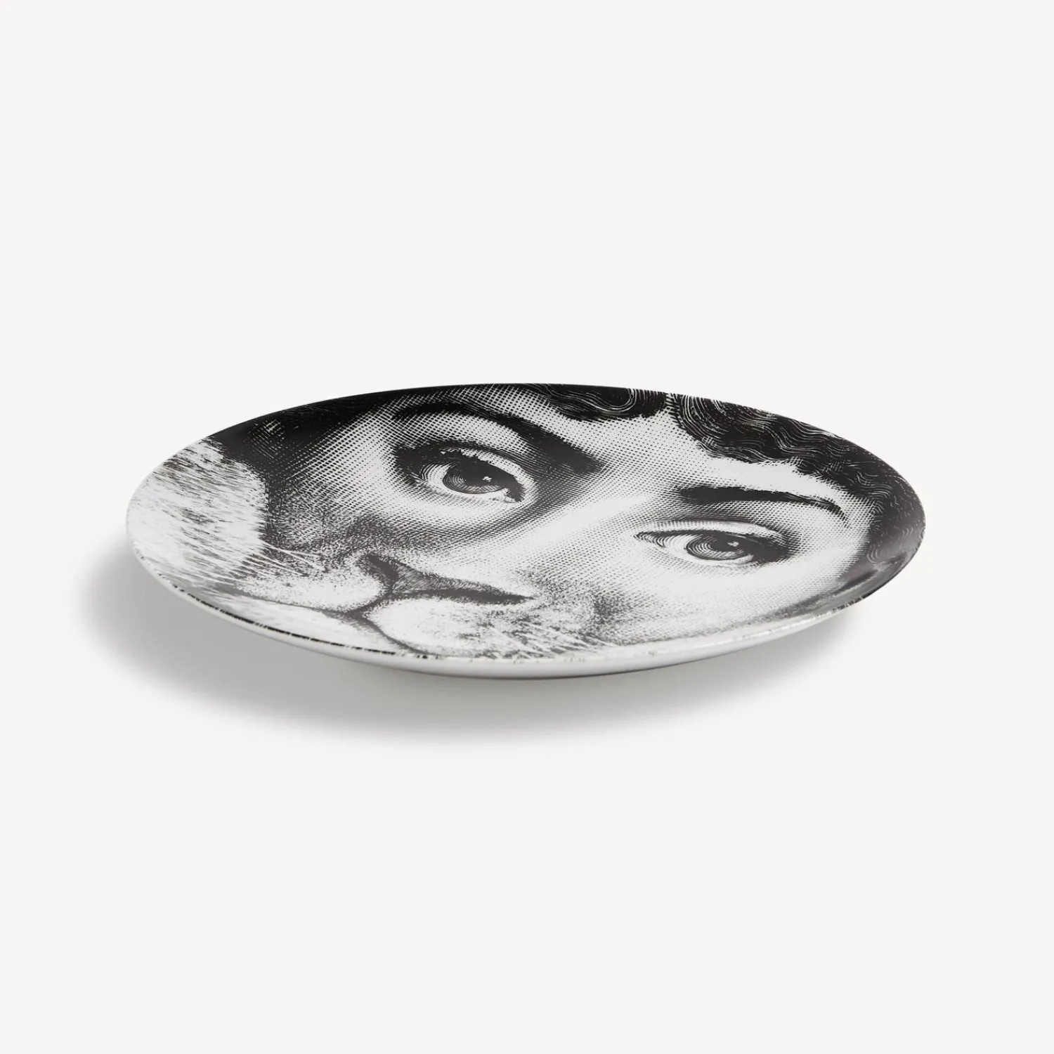 Animals<Fornasetti Wall Plate Tema E Variazioni N.143 White/Black