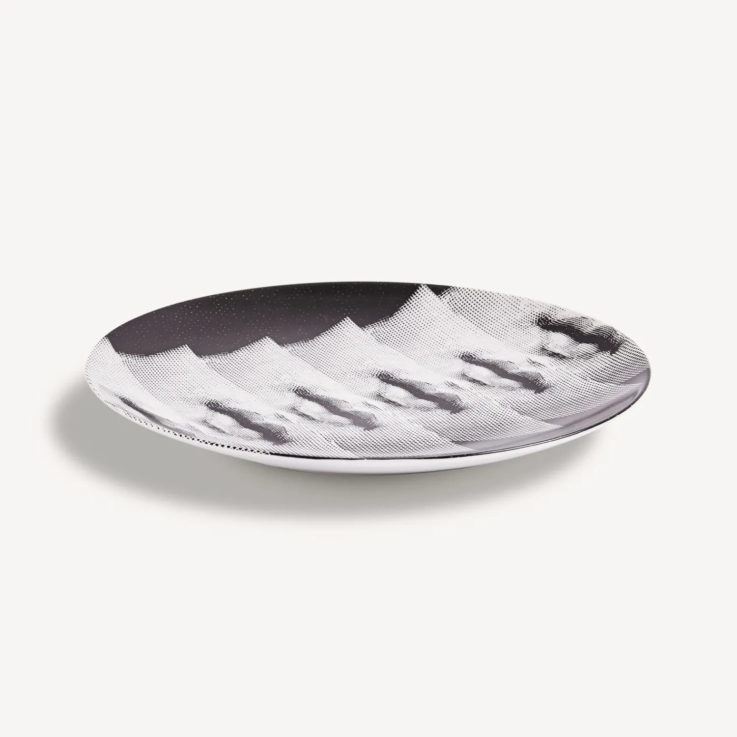 Repetition<Fornasetti Wall Plate Tema E Variazioni N.250 White/Black
