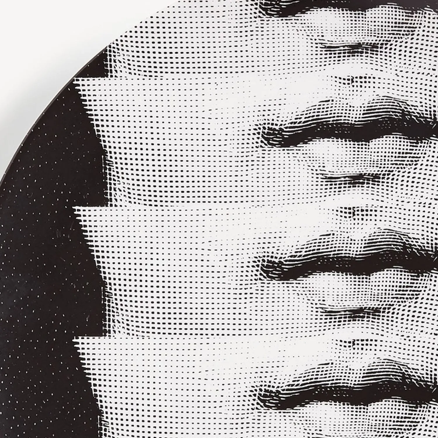 Repetition<Fornasetti Wall Plate Tema E Variazioni N.250 White/Black
