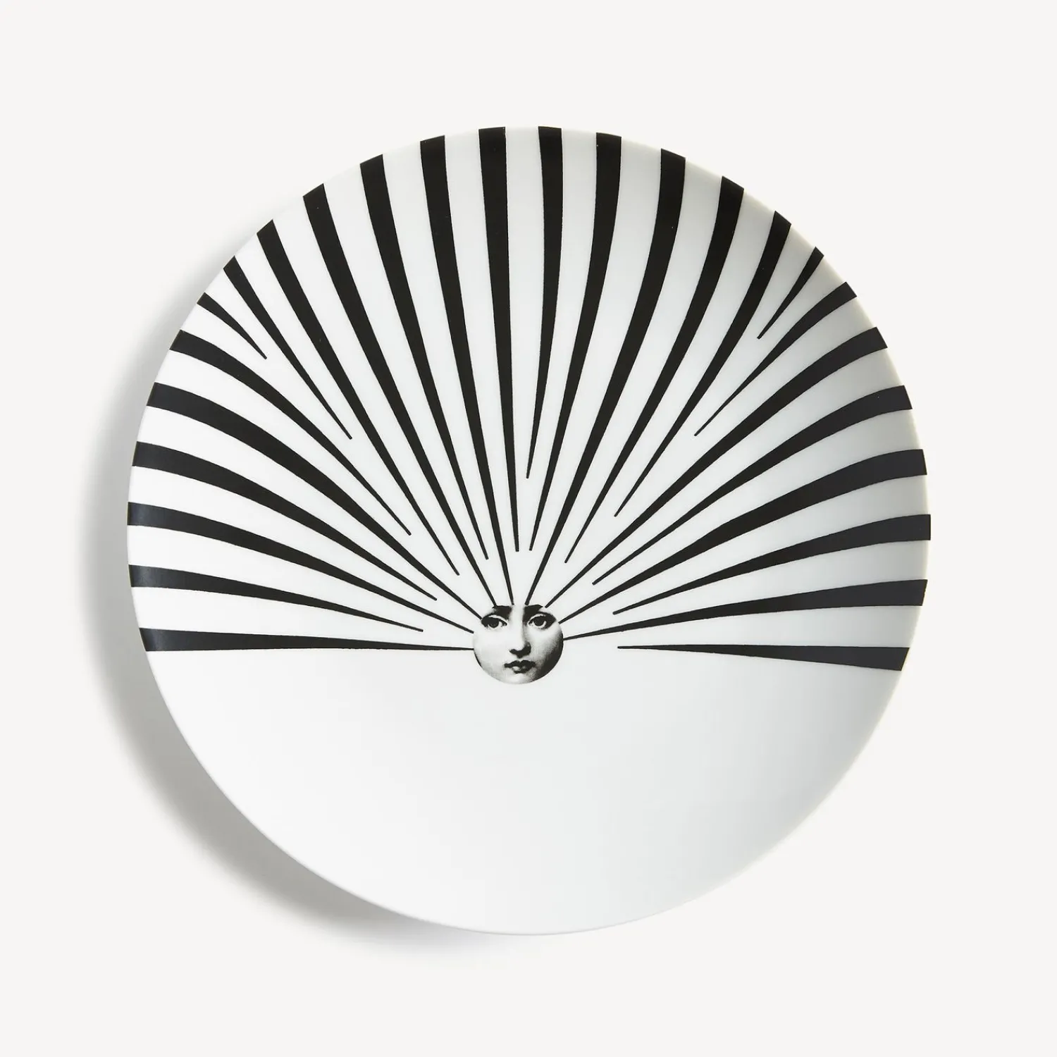 Soli<Fornasetti Wall Plate Tema E Variazioni N.309 White/Black