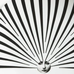 Soli<Fornasetti Wall Plate Tema E Variazioni N.309 White/Black