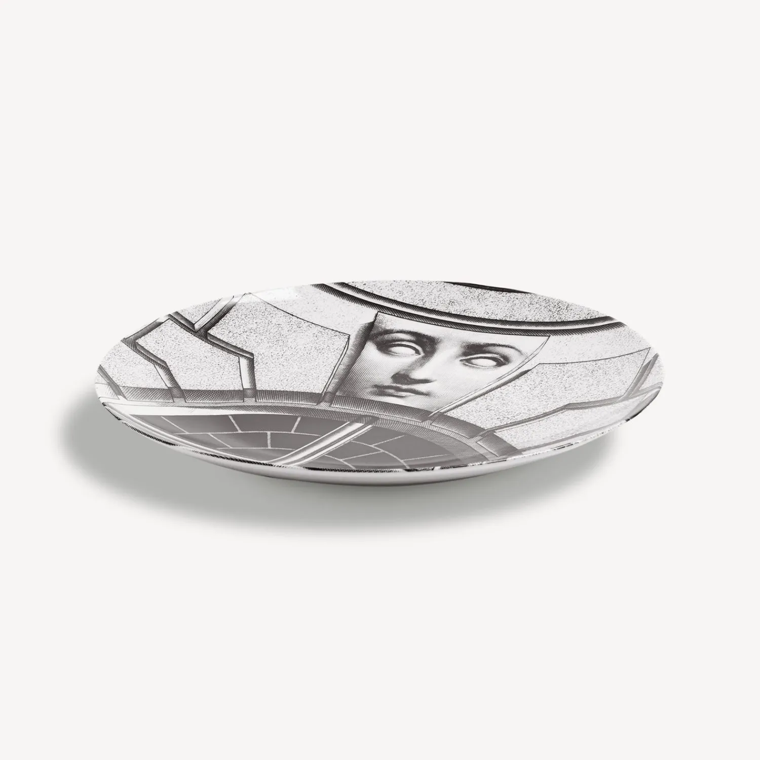 Antiquity<Fornasetti Wall Plate Tema E Variazioni N.212 White/Black