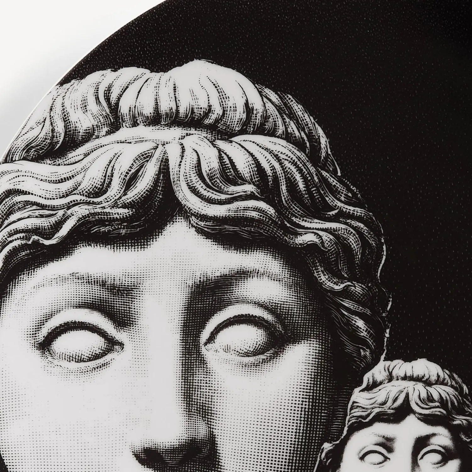 Antiquity<Fornasetti Wall Plate Tema E Variazioni N.205 White/Black