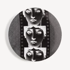 Repetition<Fornasetti Wall Plate Tema E Variazioni N.272 White/Black