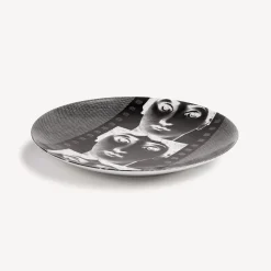 Repetition<Fornasetti Wall Plate Tema E Variazioni N.272 White/Black