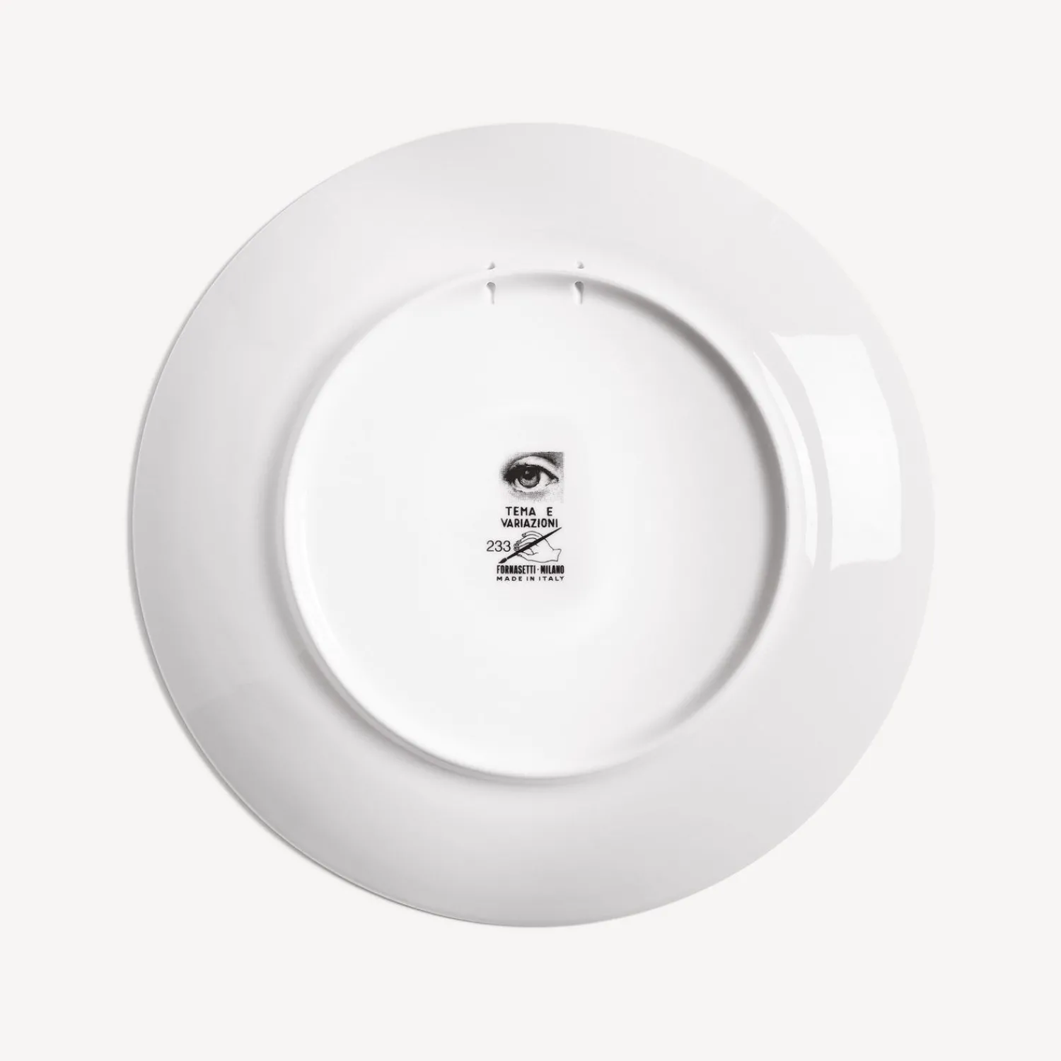 Animals<Fornasetti Wall Plate Tema E Variazioni N.233 White/Black/Gold