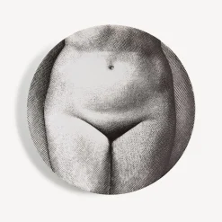 Anatomical Drawings<Fornasetti Wall Plate Tema E Variazioni N.305 White/Black