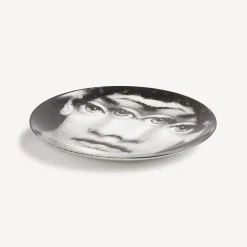 Surrealism<Fornasetti Wall Plate Tema E Variazioni N.79 White/Black