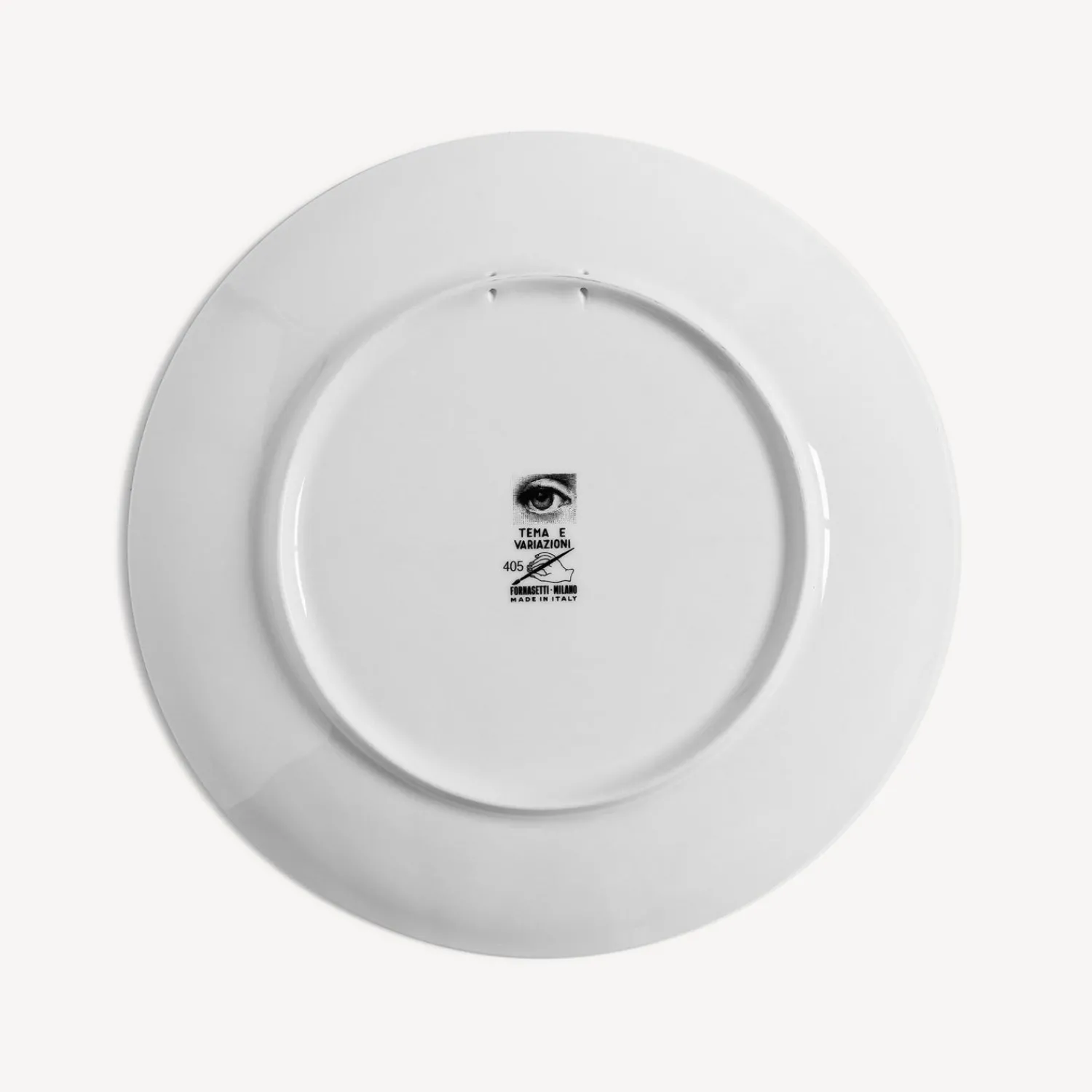 United For Peace<Fornasetti Wall Plate Tema E Variazioni N.405 United For Peace White/Black/Gold