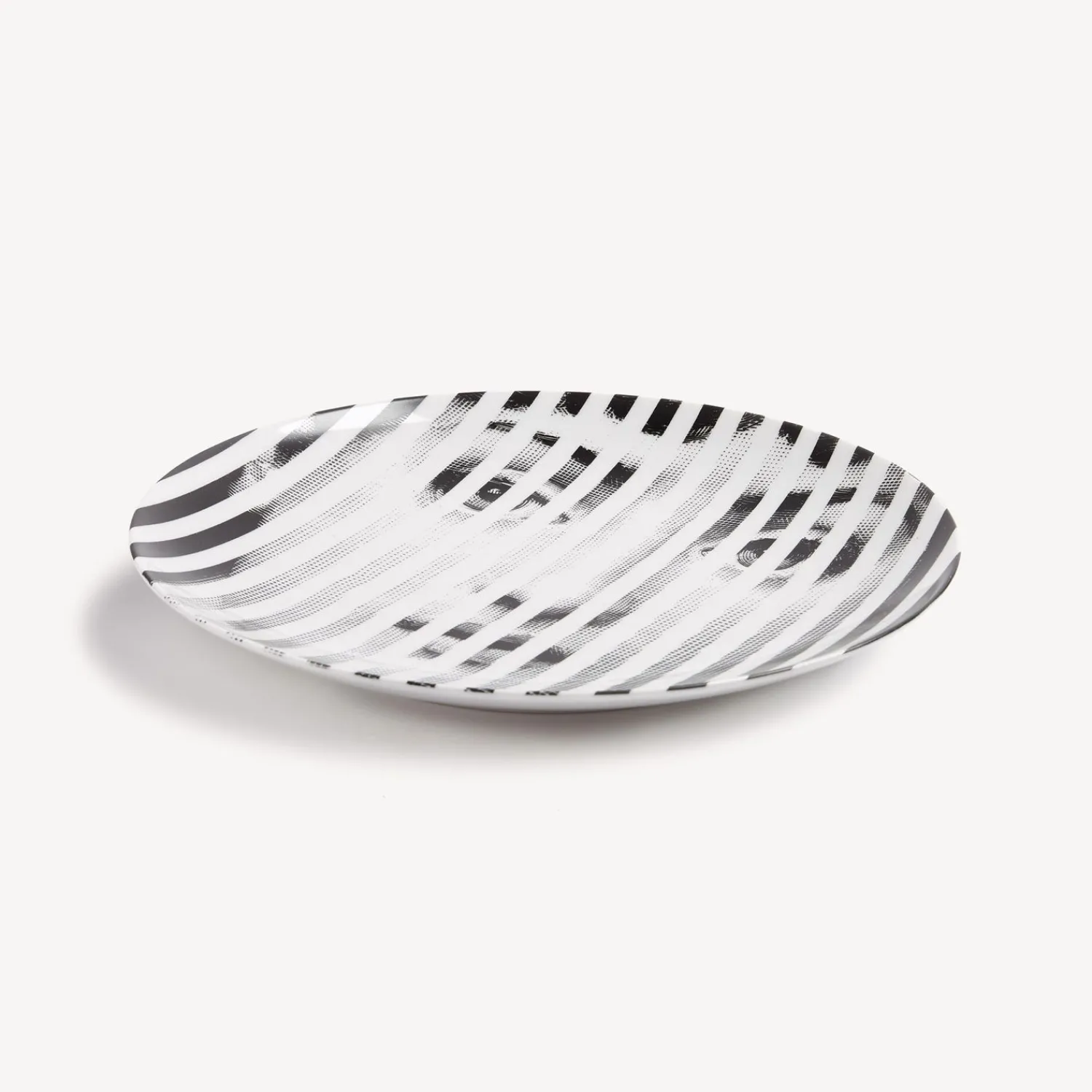 Fragment<Fornasetti Wall Plate Tema E Variazioni N.34 White/Black