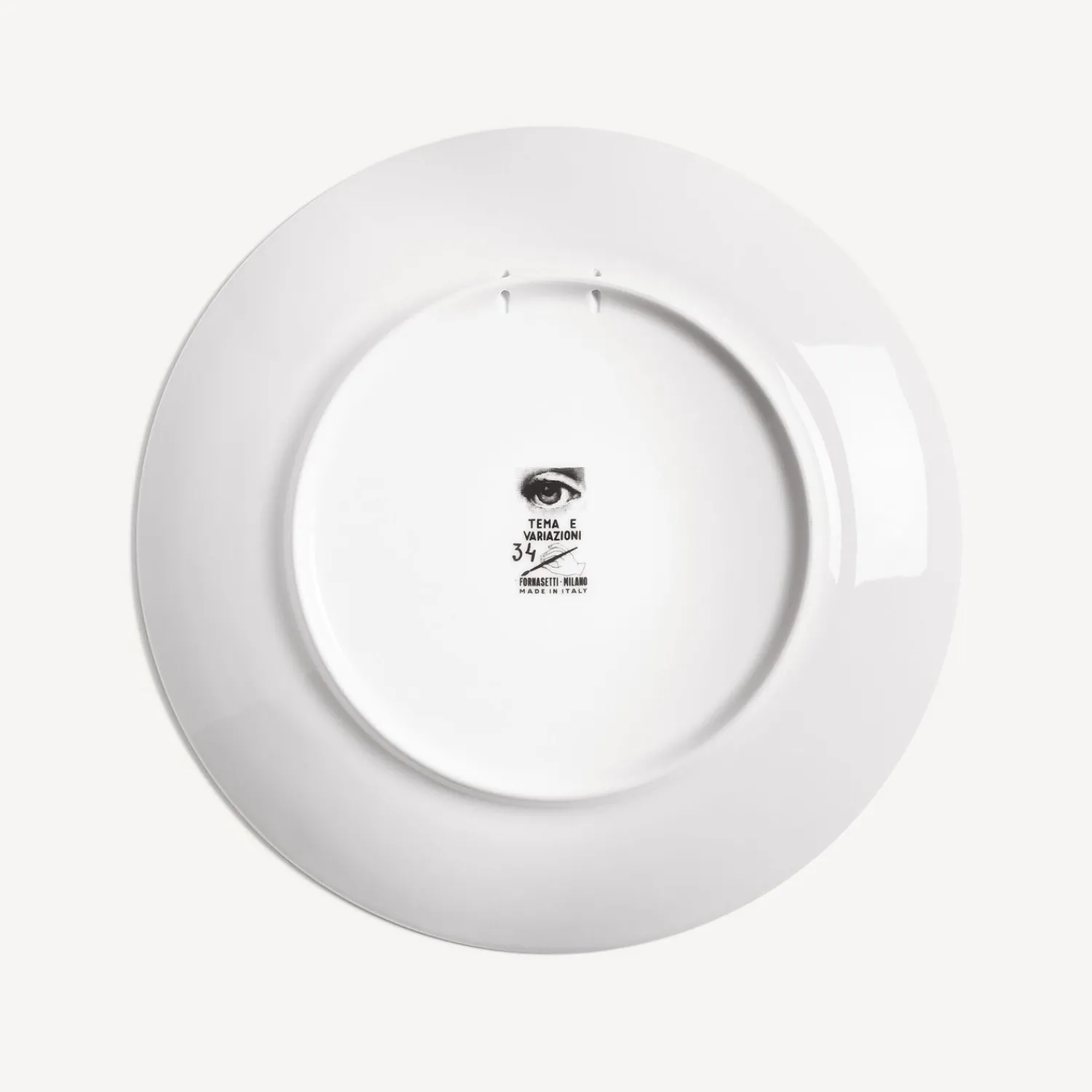 Fragment<Fornasetti Wall Plate Tema E Variazioni N.34 White/Black