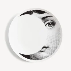 Soli<Fornasetti Wall Plate Tema E Variazioni N.39 White/Black