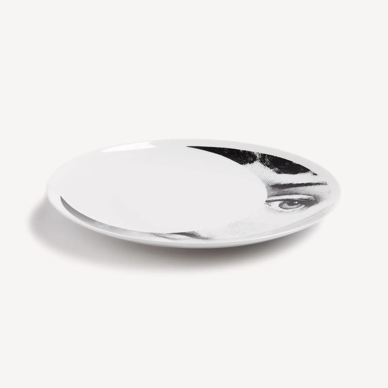 Soli<Fornasetti Wall Plate Tema E Variazioni N.39 White/Black