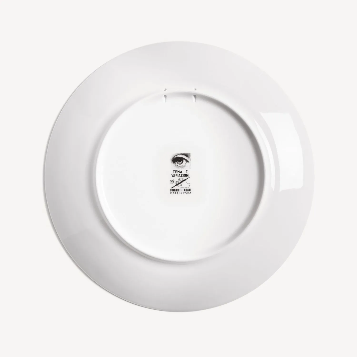 Soli<Fornasetti Wall Plate Tema E Variazioni N.39 White/Black