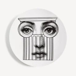 Antiquity<Fornasetti Wall Plate Tema E Variazioni N.278 White/Black