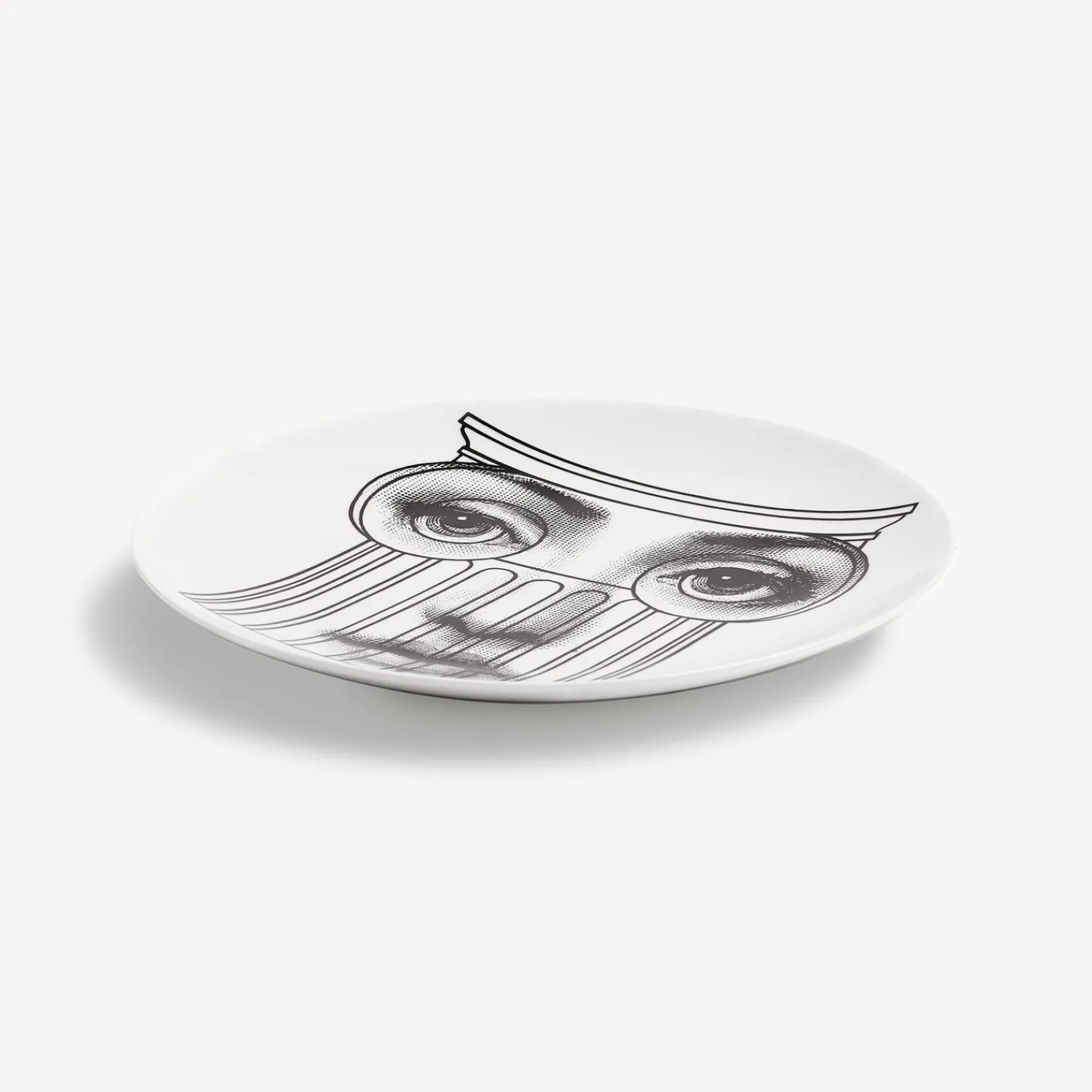 Antiquity<Fornasetti Wall Plate Tema E Variazioni N.278 White/Black