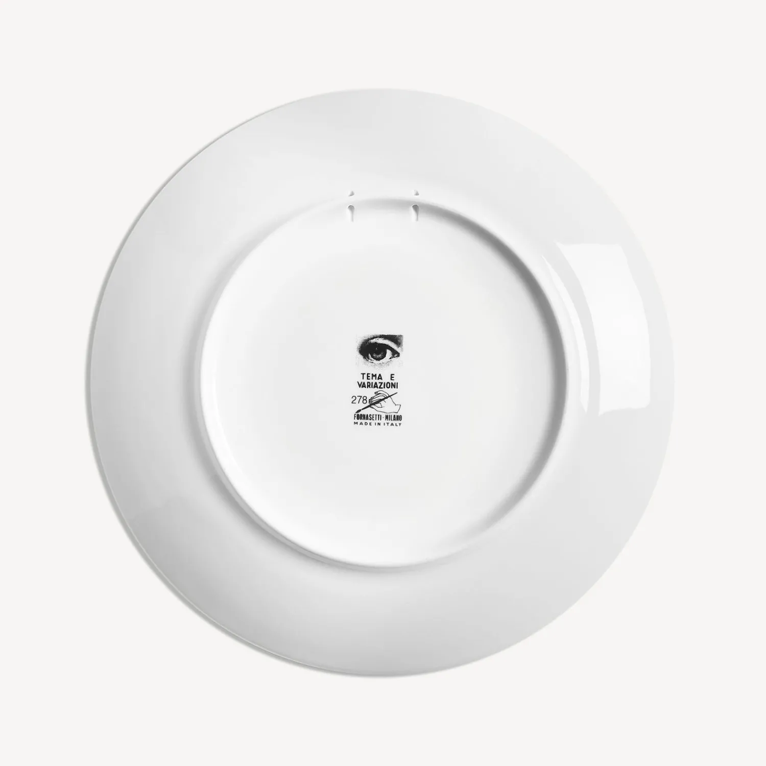 Antiquity<Fornasetti Wall Plate Tema E Variazioni N.278 White/Black