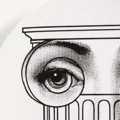 Antiquity<Fornasetti Wall Plate Tema E Variazioni N.278 White/Black