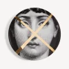 Fragment<Fornasetti Wall Plate Tema E Variazioni N.30 White/Black/Gold