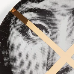 Fragment<Fornasetti Wall Plate Tema E Variazioni N.30 White/Black/Gold