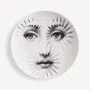 Soli<Fornasetti Wall Plate Tema E Variazioni N.132 White/Black