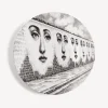 Repetition<Fornasetti Wall Plate Tema E Variazioni N.299 White/Black