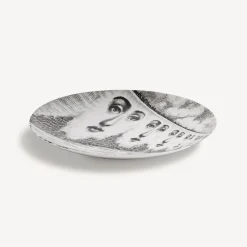 Repetition<Fornasetti Wall Plate Tema E Variazioni N.299 White/Black