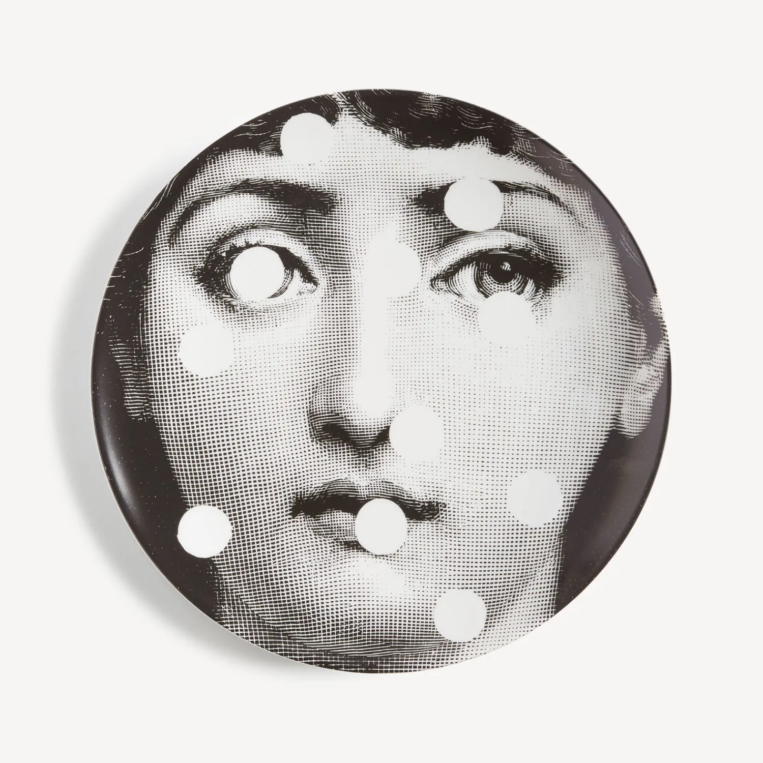 Fragment<Fornasetti Wall Plate Tema E Variazioni N.27 White/Black