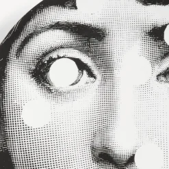 Fragment<Fornasetti Wall Plate Tema E Variazioni N.27 White/Black