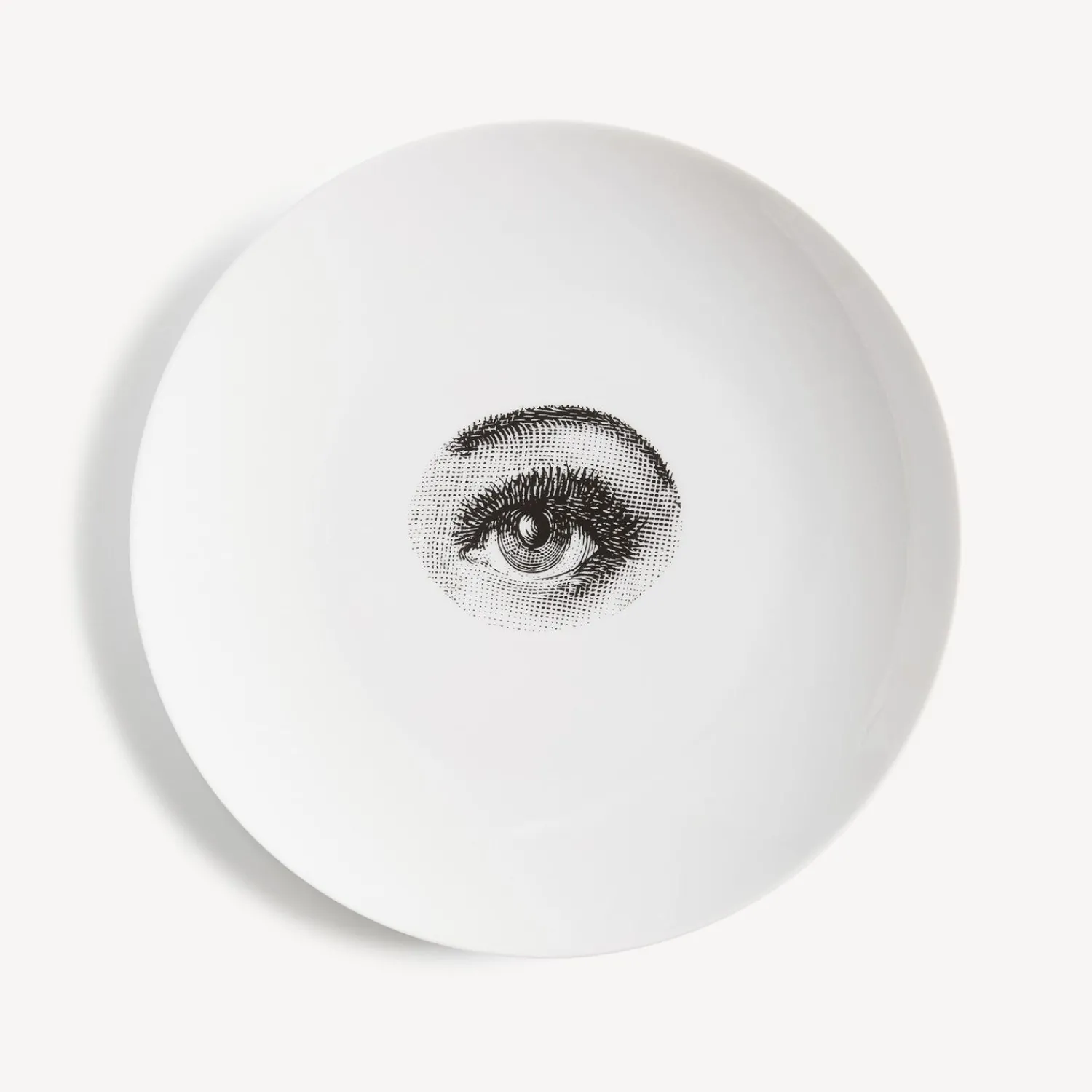 Occhi<Fornasetti Wall Plate Tema E Variazioni N.35 White/Black
