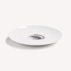Occhi<Fornasetti Wall Plate Tema E Variazioni N.35 White/Black